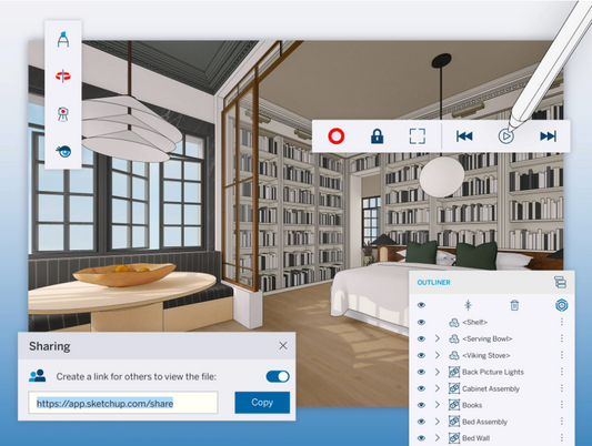 Sharing and presenting in 3D with Presentation Mode in SketchUp for iPad
